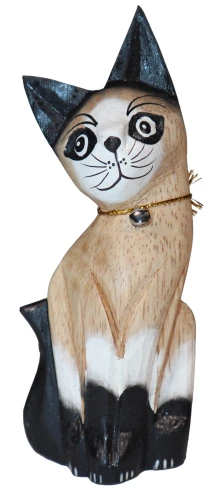 Kot z drewna  - 15 cm / 5 kolorów  63140