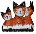 Kot z drewna  - 8 cm / 6 kolorów   99410