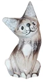Kot z drewna  - 10,5 cm / 4 kolory    55041