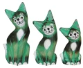 Kot z drewna  - 10,5 cm / 4 kolory    73949