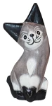Kot z drewna  - 13 cm / 4 kolory