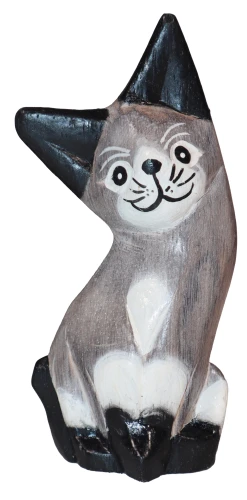Kot z drewna  - 13 cm / 4 kolory 99665