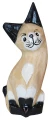 Kot z drewna  - 15 cm / 4 kolory   89979