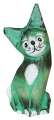 Zestaw trzech kotów z drewna - wys. 10.5 cm, 13 cm, 15 cm / 4 kolory  28635