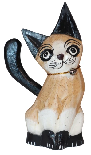 Kot z drewna  - 12 cm / 8 wzorów 24571