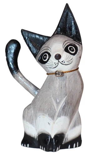 Kot z drewna  - 12 cm / 2 wzory 40371