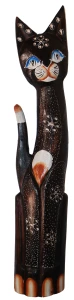 Kot z drewna  - 60 cm / 2 wzory