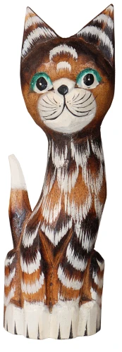 Kot z drewna  - 30 cm / 3 kolory 22087