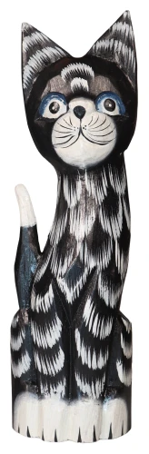 Kot z drewna  - 30 cm / 2 kolory 16670