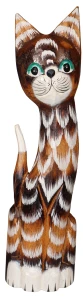 Kot z drewna  - 40 cm / 3 kolory 