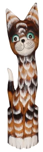 Kot z drewna  - 50 cm / 3 kolory  