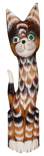 Kot z drewna  - 50 cm / 3 kolory   82365