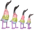 Zestaw czterech kaczek z bambusa - wys. 25 cm, 30 cm, 40 cm, 50 cm / 4 kolory 18457