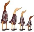 Zestaw czterech kaczek z bambusa - wys. 25 cm, 30 cm, 40 cm, 50 cm / 4 kolory 16478