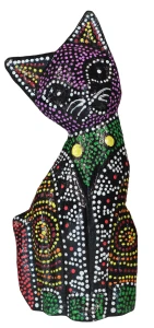 Kot z drewna - 15 cm / miks kolorów