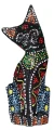 Kot z drewna - 15 cm / miks kolorów 28008