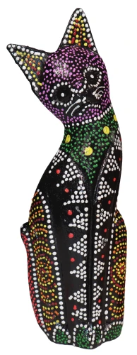 Kot z drewna - 25 cm / miks kolorów   89667