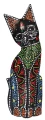 Kot z drewna - 25 cm / miks kolorów   88885