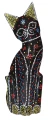 Kot z drewna - 25 cm / miks kolorów   25495