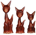 Kot z drewna - 20 cm / 3 kolory 87105