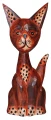 Kot z drewna - 20 cm / 3 kolory 34364