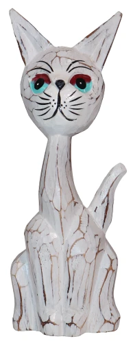 Kot z drewna - 25 cm / 3 kolory  76957