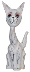 Kot z drewna - 30 cm / 3 kolory  