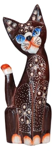 Kot z drewna - 20 cm / 2 wzory
