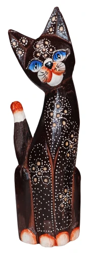 Kot z drewna - 30 cm / 2 wzory   24114