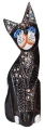 Zestaw trzech kotów z drewna - wys. 20 cm, 25 cm, 30 cm / 2 wzory 47498