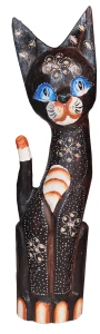Kot z drewna  - 40 cm / 2 wzory 