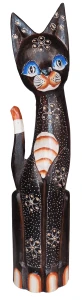 Kot z drewna  - 50 cm / 2 wzory  