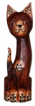 Kot z drewna  - 30 cm / 4 kolory
