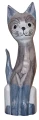 Zestaw trzech kotów z drewna - wys. 30 cm, 40 cm, 50 cm / 4 kolory 48307