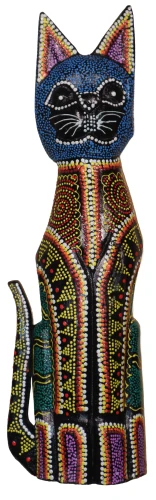 Kot z drewna - 40 cm / miks kolorów   10136